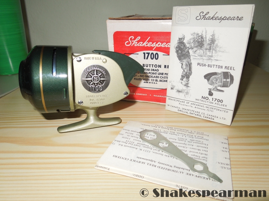 Shakespeare No. 1766 Model EE (1966) Spincast Reel Service and